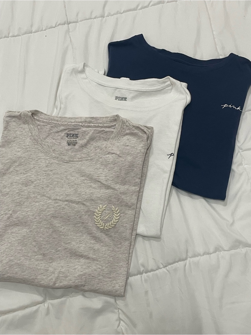 Victoria’s Secret PINK Short Sleeve Sleep T-Shirts Bundle (3)
